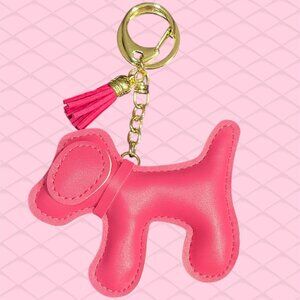 PINK DOGGY BAG CHARM KEY CHAIN WOOF WOOF